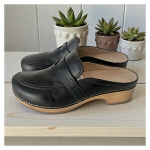 Dansko Bel Oiled Black Leather Slip On mule shoes black 42 US 11